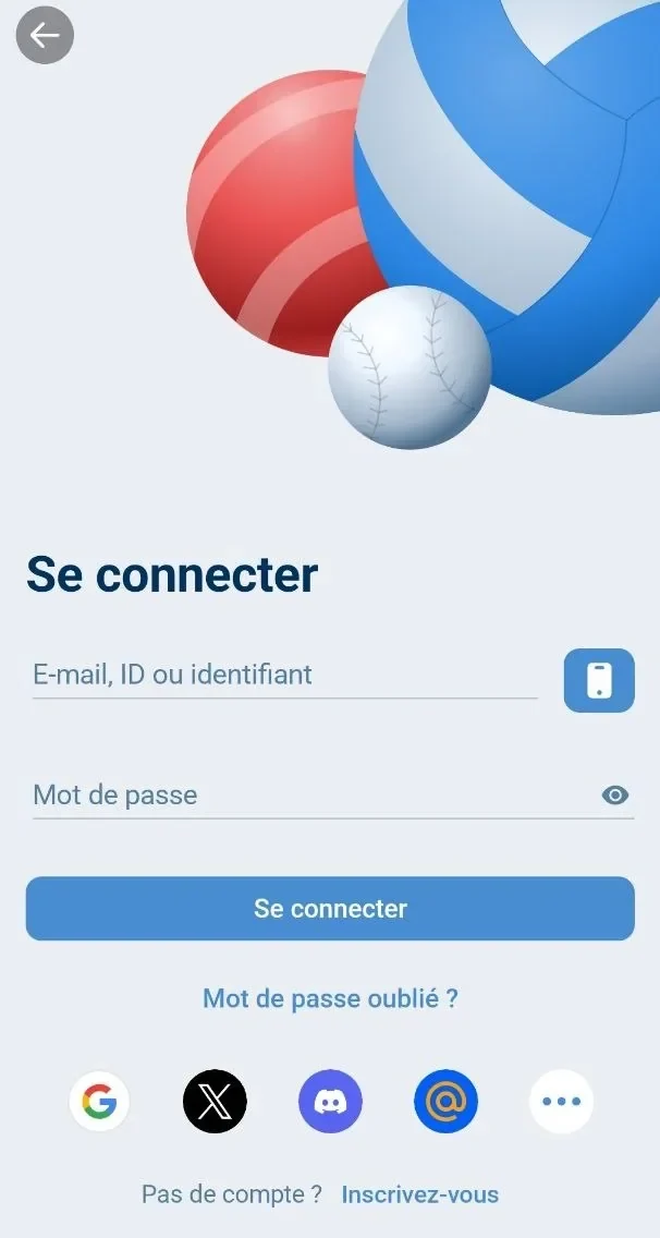 Connexion au compte 1xBet Algérie sur téléphone avec identifiant ou e-mail et mot de passe